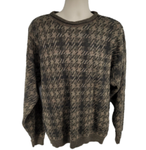 TSR USA Vintage Men&#39;s Sweater Size M Geometric Houndstooth Knit - £19.41 GBP