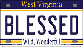 Blessed West Virginia Novelty Mini Metal License Plate Tag - £11.98 GBP