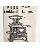 Oakland Range Wood Stove 1897 Advertisement Victorian Appliances DWFF17 - $19.99