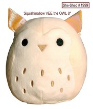 Squishmallows VEE 8 inch Owl Cream Gold  (Hard to Find) Plush Toy - £9.39 GBP