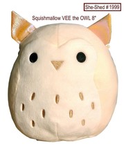 Squishmallows VEE 8 inch Owl Cream Gold  (Hard to Find) Plush Toy - £9.44 GBP