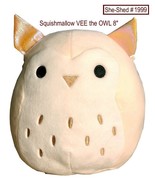 Squishmallows VEE 8 inch Owl Cream Gold  (Hard to Find) Plush Toy - £9.44 GBP