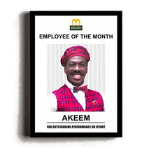Framed Coming To America Akeem Employee of the month Photo Eddie Murphy. QUALITY - £15.16 GBP