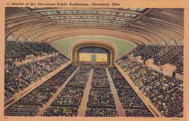 Cleveland Public Auditorium Interior Cleveland Ohio OH Postcard B10 - £2.39 GBP