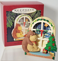 Hallmark Keepsake Ornament 1995 Our First Christmas Together Bears Windo... - $6.79