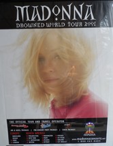 MADONNA DROWNED TOUR Poster 2001 With Dates + Ticket Stubs Backstage Pas... - £54.42 GBP