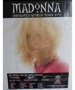 MADONNA DROWNED TOUR Poster 2001 With Dates + Ticket Stubs Backstage Pas... - $95.32 CAD