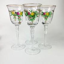 Royal Albert Old Country Roses Hand-painted Wine Glasses set of 4 - £61.85 GBP