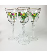 Royal Albert Old Country Roses Hand-painted Wine Glasses set of 4 - £62.75 GBP