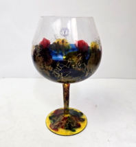 Wine Art Glass Curtea Sticlarului Handblown Balloon Euroglass Made in Ro... - £15.97 GBP