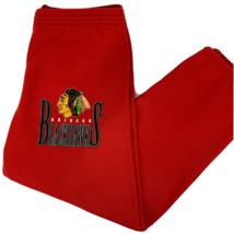 Chicago Blackhawks Vintage 90s Sweatpants Medium Jogger Pants NHL USA Mens Red - £35.60 GBP
