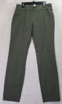 Joe B by Joe Benbasset Pants Womens Size Medium Green Rayon Straight Leg Pockets - £9.58 GBP
