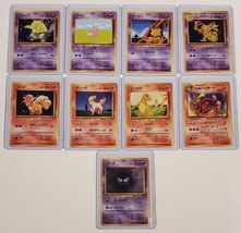 Pokemon Cards - 1996 Pocket Monster Fire &amp; Psychic Type LOT OF  9 - £23.60 GBP