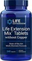 Life Extension Mix Tablets Without Copper, 240 Tablets - $60.34