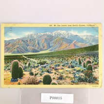 Vintage 1943 Linen Postcard Mt San Jacinto from Devil&#39;s Garden Californi... - $14.92