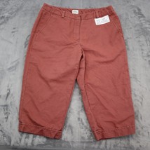 LL Bean Shorts Womens 6 Red Salmon Cotton Linen Blend Casual Bermuda Bottoms - $19.68