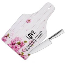 Love 1 Corinthians : Gift Cutting Board Christian Religious Catholic Jesus Flora - £23.17 GBP