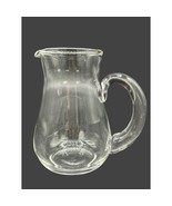 Vintage Hand-blown Glass Pitcher, Creamer 4.5&quot;x4 Applied Handle - £11.46 GBP