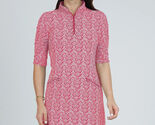 NWT IBKUL LESLIE WATERMELON Ruched Elbow Sleeve Mock Golf Dress - Small - $59.99