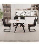 Expandable Circular Dining Table Set (4-6) + 4 C-Chairs - €780,94 EUR Expandable Circular Dining Table Set (4-6) + 4 C-Chairs - €780,94 EUR