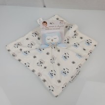 Blankets &amp; Beyond Adorable Nunu White Gray Blue Cream Sleepy Owl Bird Ba... - £47.06 GBP