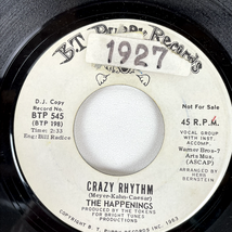 The Happenings – Crazy Rhythm 7" Single 1963 BT Puppy Records Pop 45 RPM... - $5.69