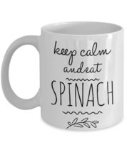 Funny Vegan Mugs - Keep Calm And Eat Spinach - Vegetarian Gift Humor Coffee Mug - £12.62 GBP