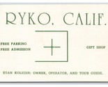 Ryan Koledin Gift Shop Advertising RYKO California CA Chrome Postcard V1 - $10.64