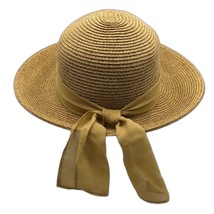 Vintage Sun N Sand Women&#39;s Straw Sun Shade Hat SPF 50 Protection with Ribbon - £15.70 GBP