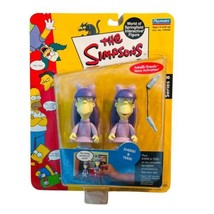 Playmates The Simpsons Sherri &amp; Terri Figure World of Springfield Series 8  - £10.85 GBP
