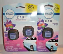 (3) Febreze Car Clip On Vent Air Fresheners Gain Moonlight Breeze - £11.99 GBP