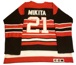 Nhl Ccm Stan Mikita Chicago Blackhawks Barber Pole 52 Jersey Vtg 1991-92 w/Strap - $219.99