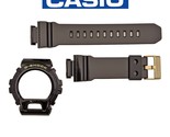 Genuine Casio Watch Band Strap &amp; Black Bezel GD-X6900FB-1 Shinny Rubber Set - £59.03 GBP