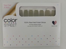 Color Street BETWEEN THE LINES Nail Polish Strips Black Stripes Overlay ... - £26.05 GBP