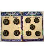 Set of 9 2 Tone Grey Eugenia Superior Quality Buttons 2 Sizes Vintage Gr... - £8.69 GBP