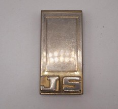 Metallo Fermasoldi Tonalità Oro &quot; Js &quot; Monogramma - $46.47