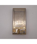 Metallo Fermasoldi Tonalità Oro &quot; Js &quot; Monogramma - £36.46 GBP