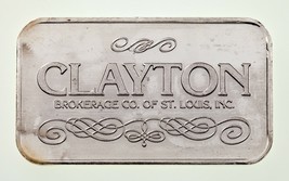 Clayton Brokerage Co. 1 Oz. Silver Bar By Tri-State Refining Company TSR-30 - £93.61 GBP