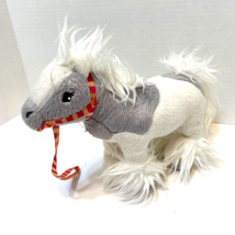 American Girl Plush Stuffed Gray White Horse Shetland pony Animal 7" Tall - £8.30 GBP