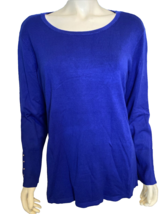 JM Collection Royal Blue Round Neck Pullover Sweater Size XL, NWT - £22.57 GBP