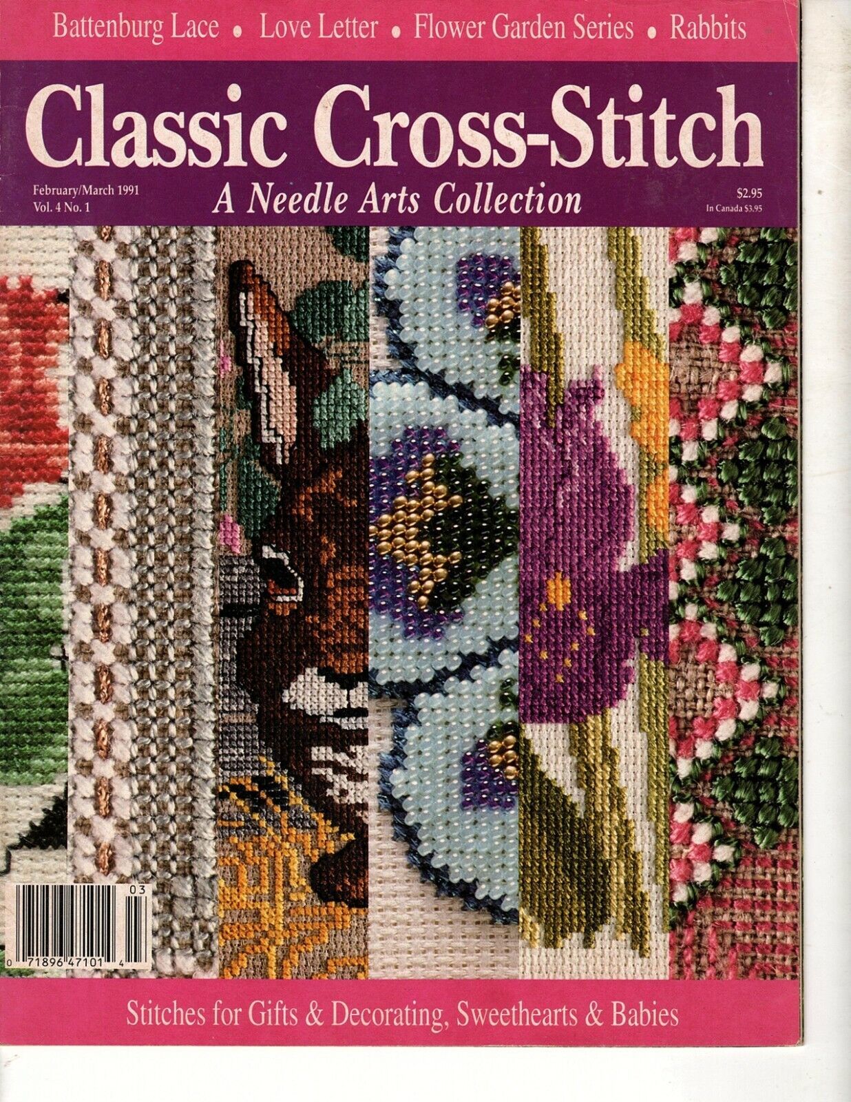 Classic Cross Stitch Magazine Feb/March 1991 Counted Cross Stitch Projects - £6.23 GBP