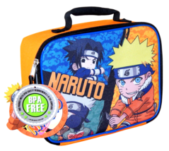 Naruto Insulated Lunch Box Kids Anime Manga BPA-Free Tote Bag Orange Nwt - £12.82 GBP