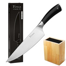 8 inch Professional Chef Knife German Steel &amp; Knife Storage Holder Eco Friendly - £27.45 GBP