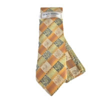 Stacy Adams Signature Gold Men&#39;s Tie Hanky Champagne Black Brown Gold 3.5&quot; Wide - £14.94 GBP