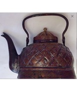 Turkish Middle East Antique Teapot Kettle Pot Hand Hammered Copper - £112.88 GBP