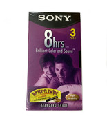 Sony VHS 3 Pack Standard Grade T 160VL/WA 8 Hrs - Sealed Cellophane Wrap - $47.62 CAD