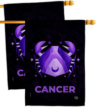 Cancer House Flags Pack Zodiac 28 X40 Double-Sided Banner - $51.97