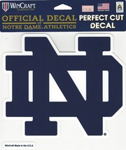 Notre Dame University Blue w/White Trim N over D Window Decal Car Decal 8&quot; by 8&quot; - £11.98 GBP