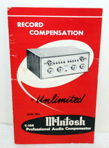 Vintage McIntosh C-108 Record Compensation Information Brochure Bulletin... - $19.99