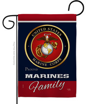 Marines Proudly Family Garden Flag Marine Corps 13 X18.5 Double-Sided House Bann - £17.23 GBP